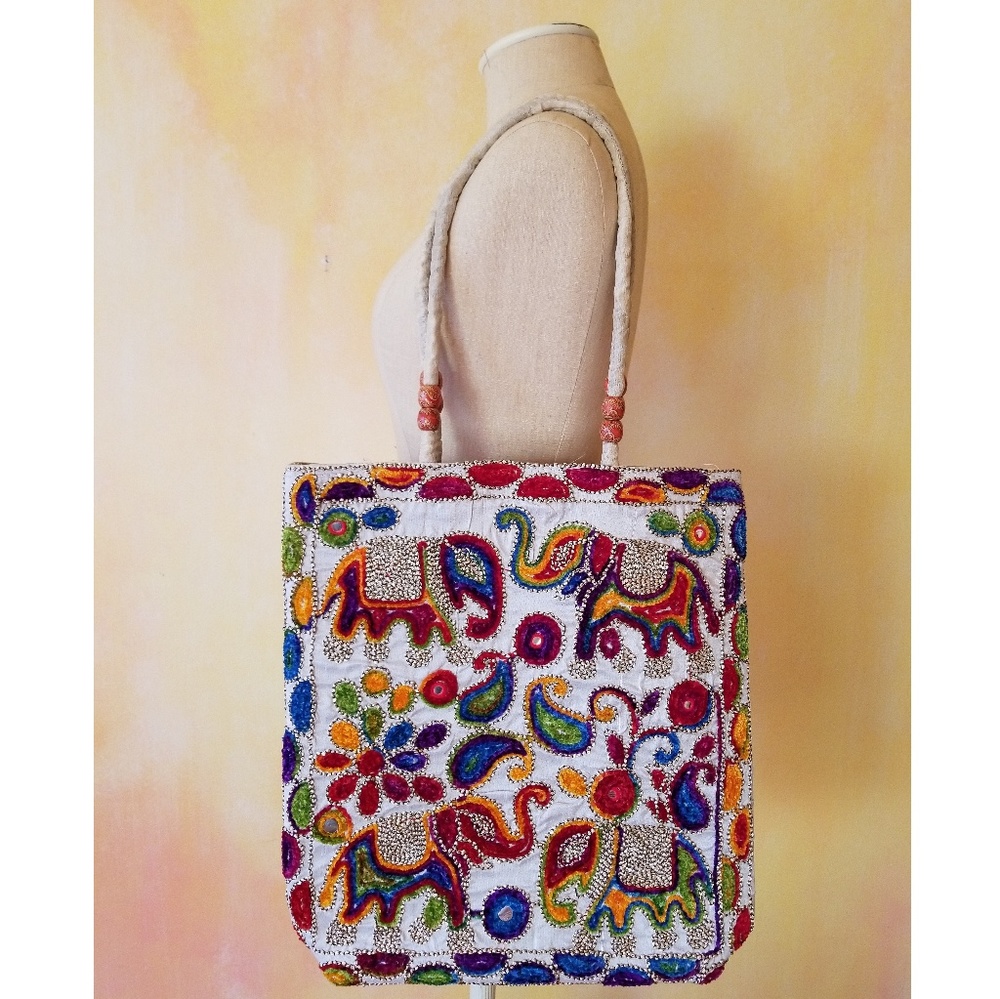 Colorful Elephant Design Bag